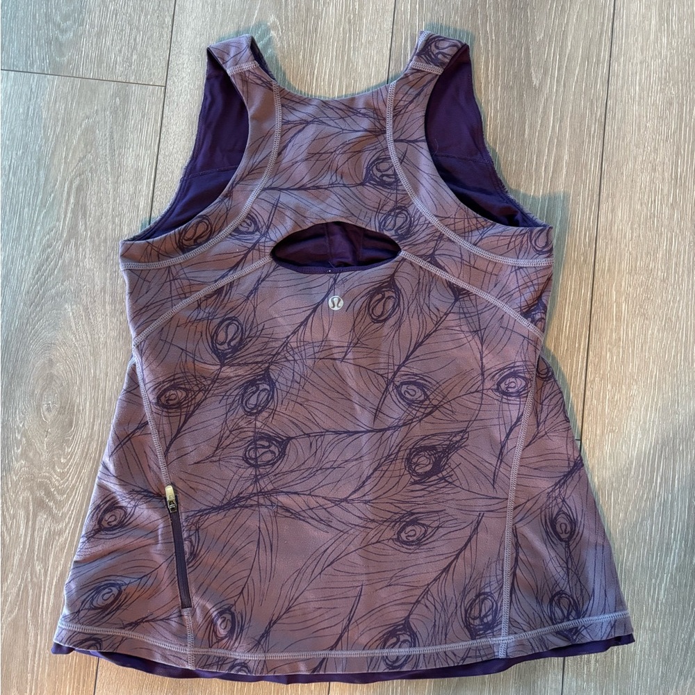 lululemon athletica Purple Feather Print Women's Tank Top